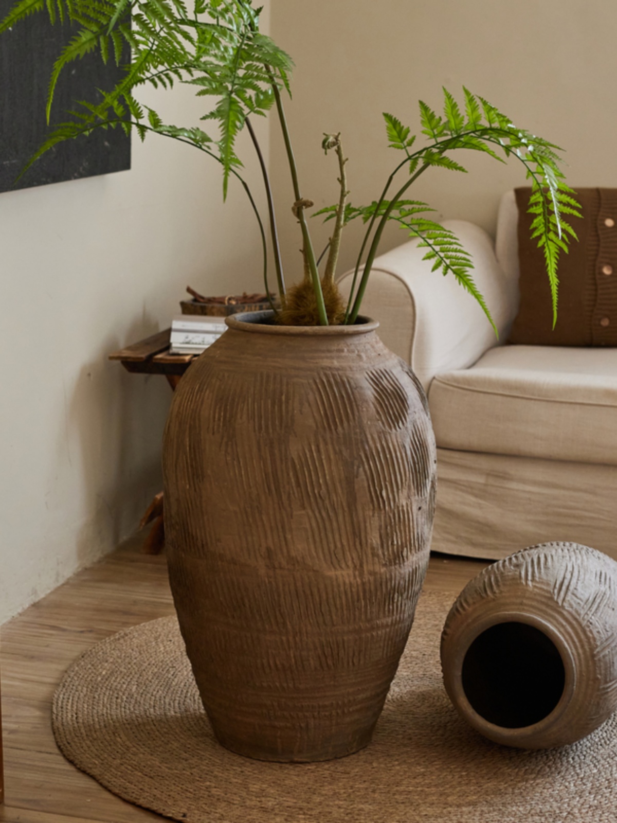 Home Decor Zen Style - Grand vase à fleurs en terre
