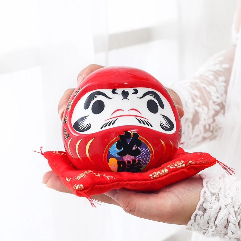 Home Decor Zen Style - Figurine Daruma en céramique japonaise de