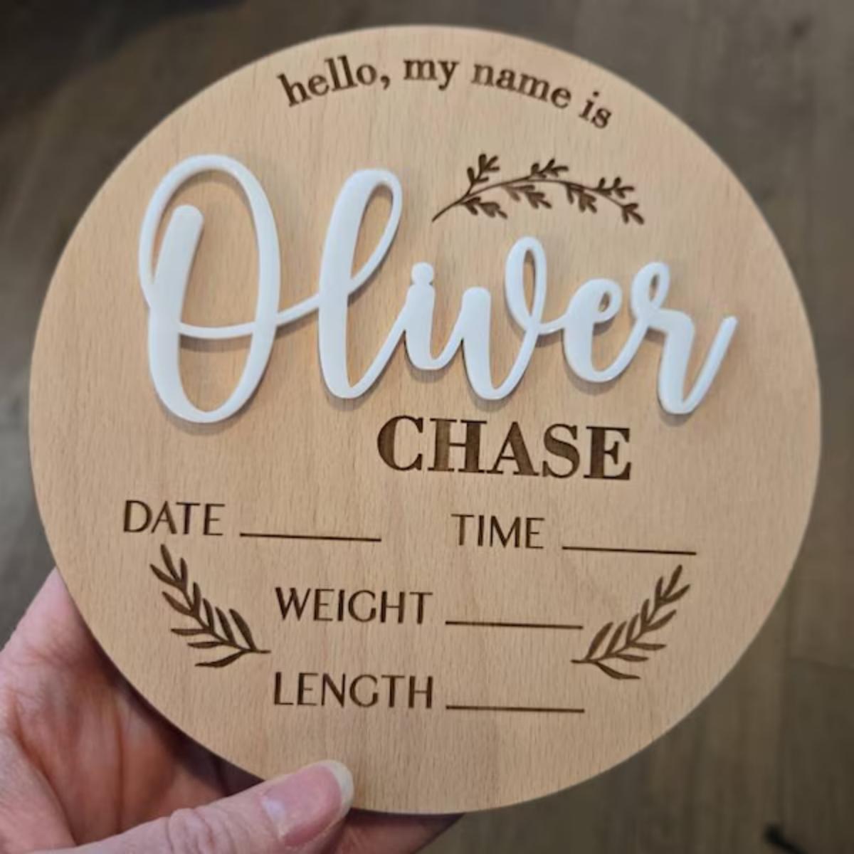 Home Decor Xmas - 1 plaque personnalisée en bois pour