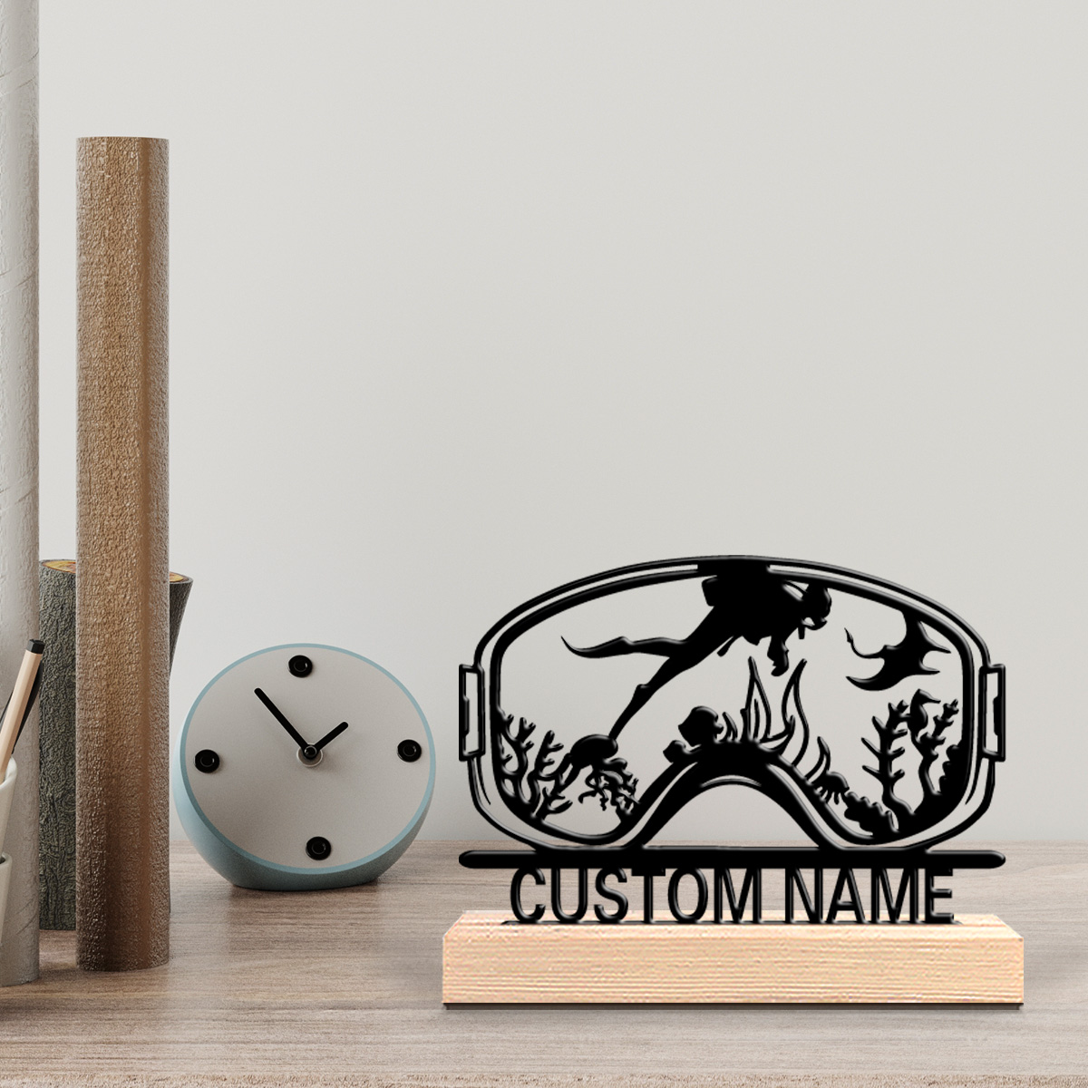Home Decor Xmas - Décoration murale personnalisée en bois sur