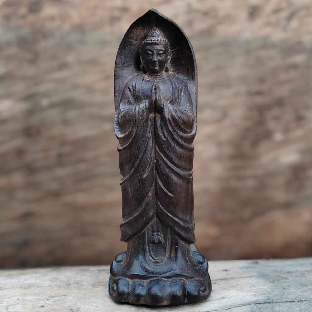 Home Decor Zen Style - Figurine de Bouddha Zen en bois,