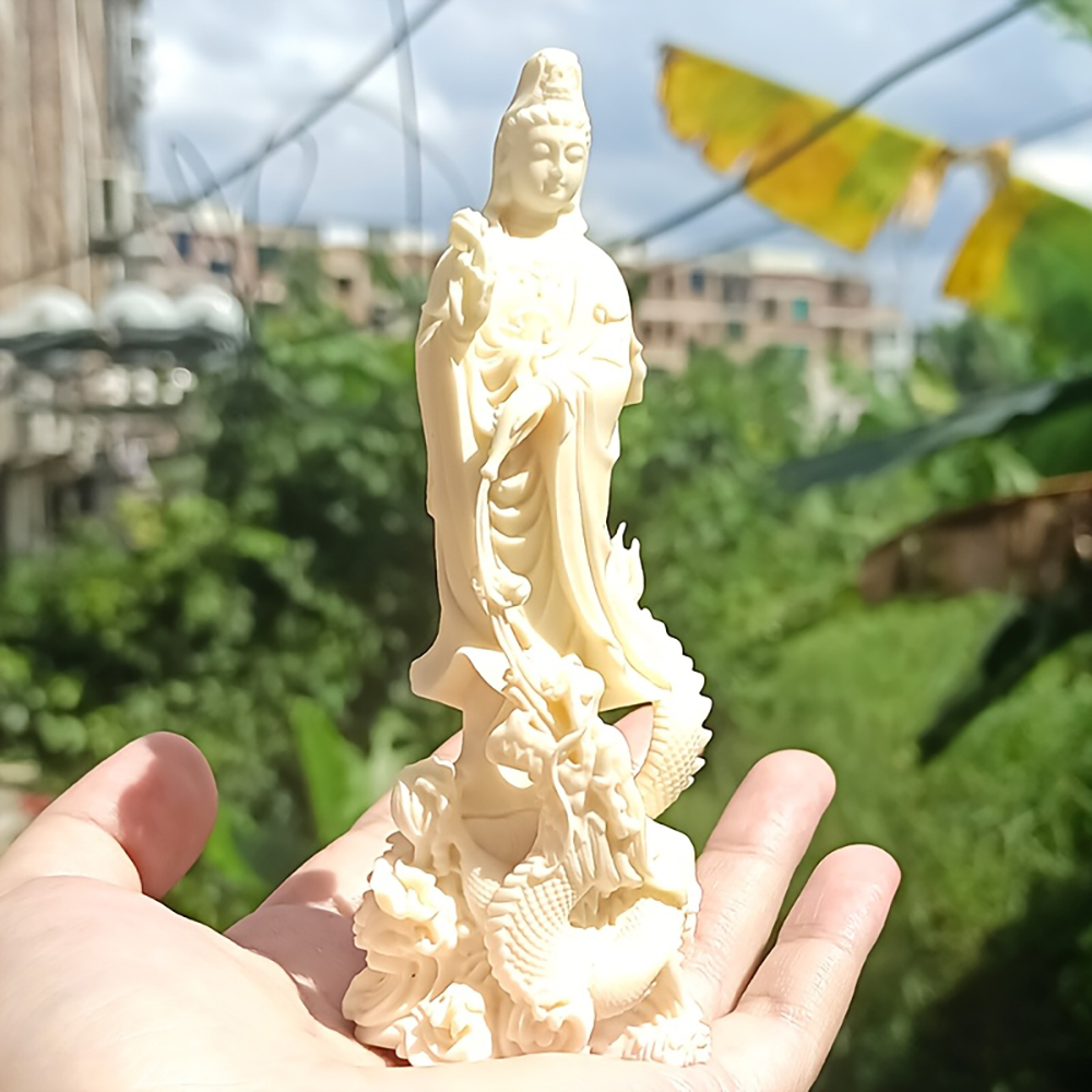 Home Decor Zen Style - Statue de Bouddha Guanyin en résine,