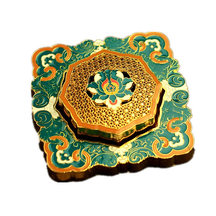 Home Decor Zen Style - Brûleur d'encens en émail peint motif