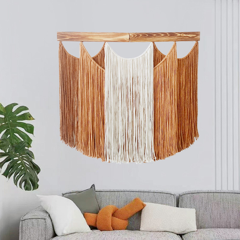 Macrame Wall Hanging - Décoration murale en macramé, grande tapisserie