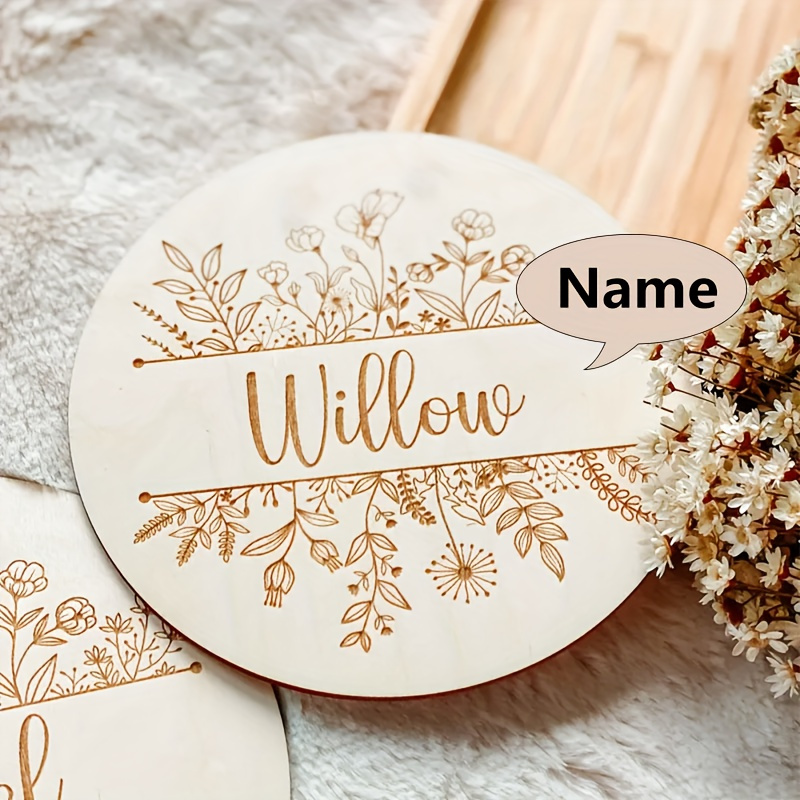 Plaque de nom gravée florale p - Home Decor Xmas avis et prix