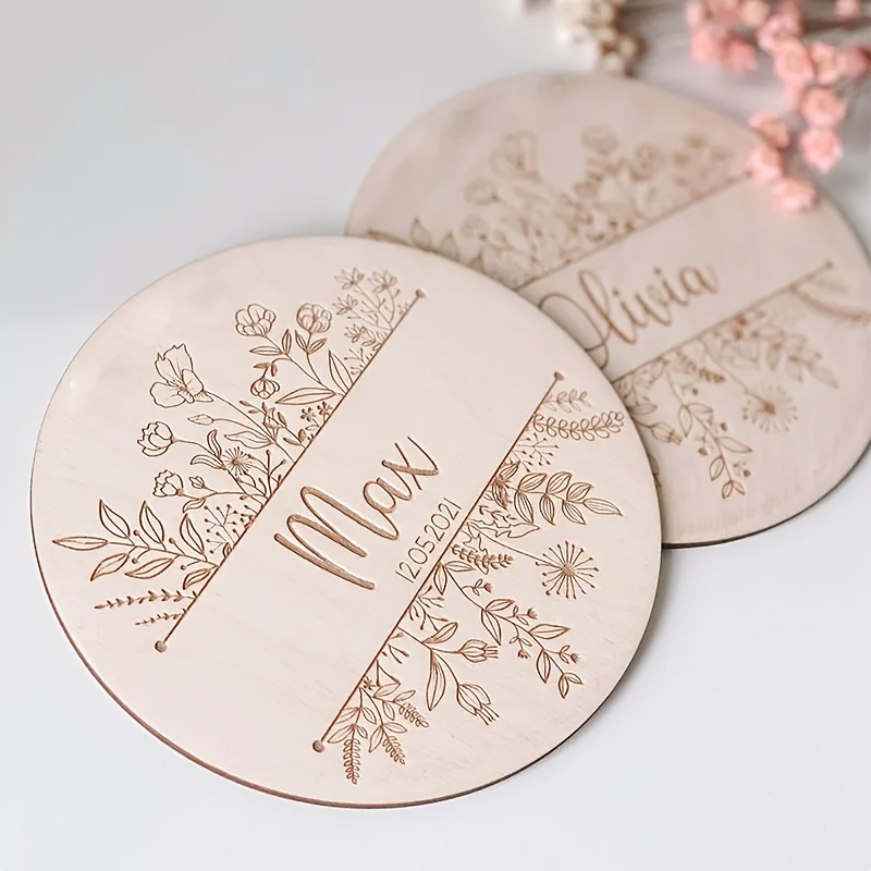 Plaque de nom gravée florale p - Home Decor Xmas avis et prix