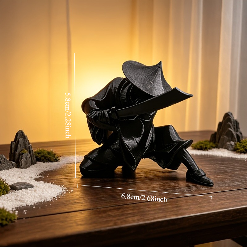 Mini sculpture de samouraï tra - Home Decor Zen Style avis et prix