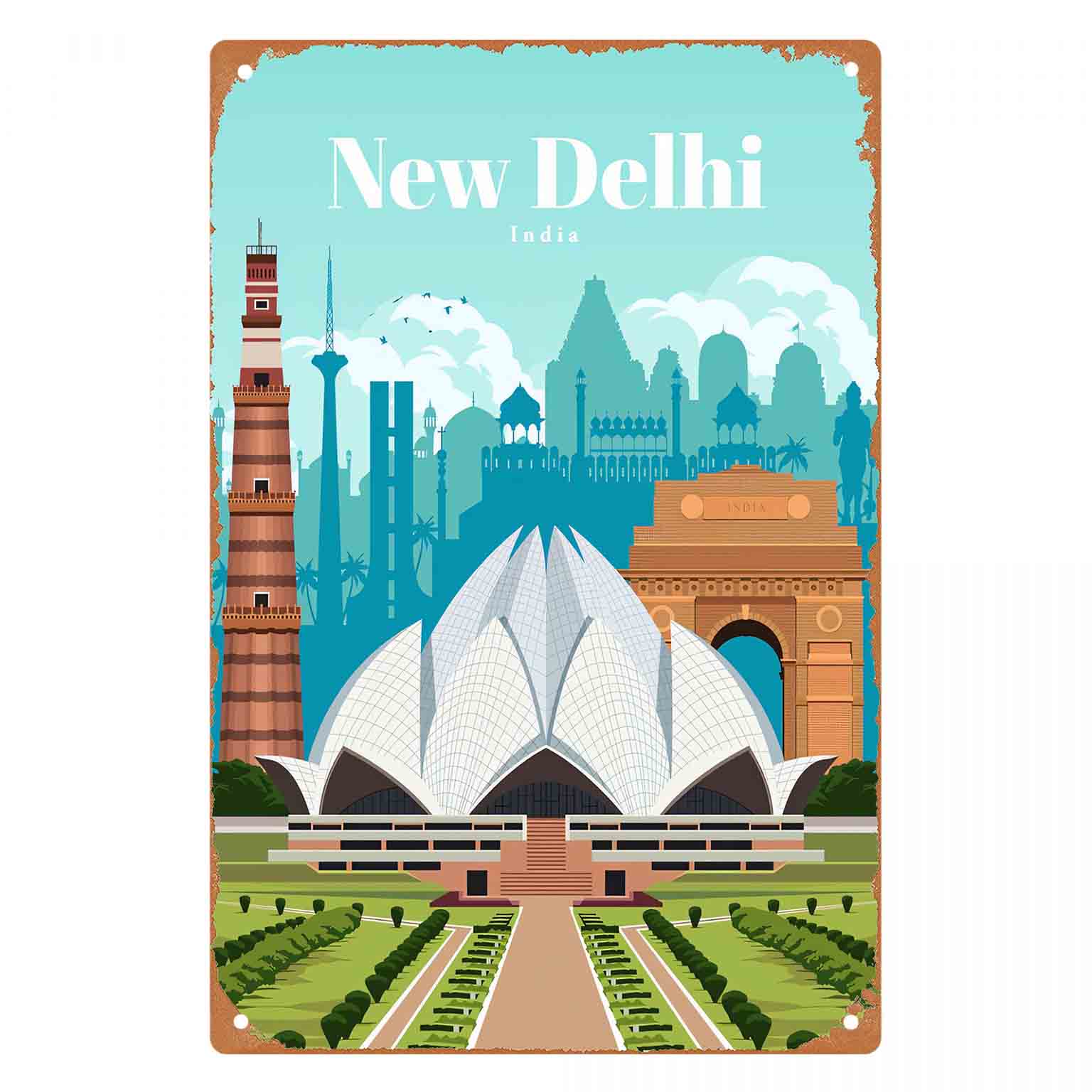 Panneau mural en métal 2D plat - Home Decor Delhi avis et prix