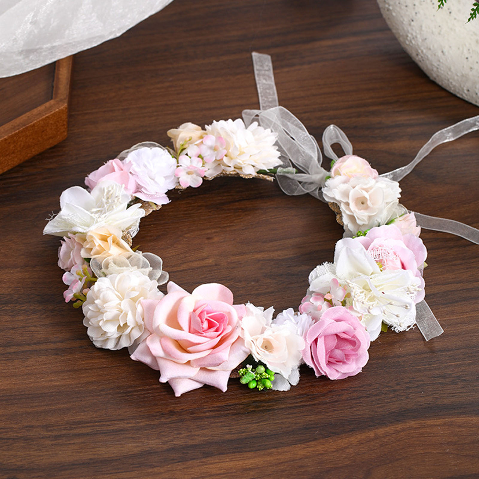 Couronne de fleurs artificiell - Home Decor Handicraft avis et prix