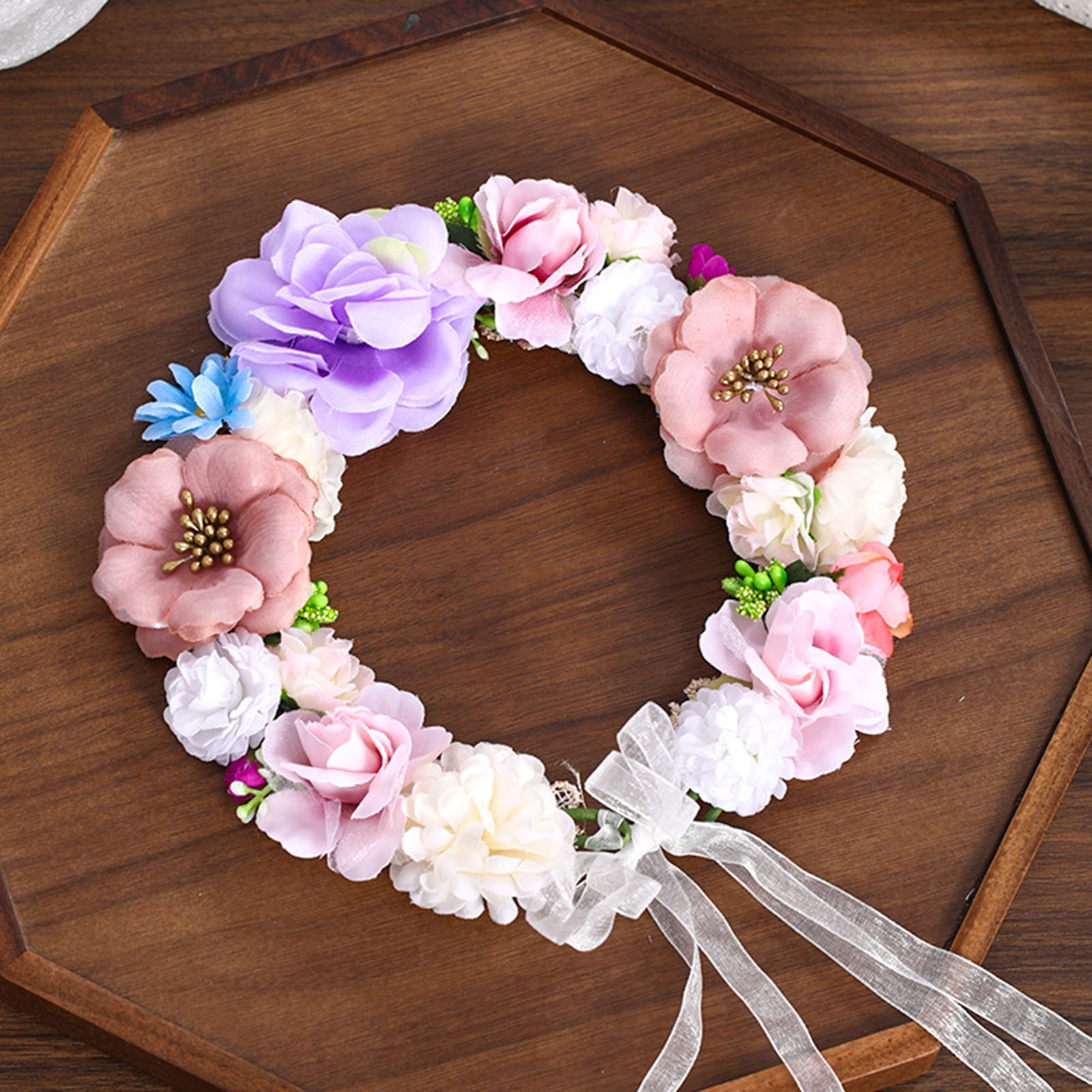 Couronne de fleurs artificiell - Home Decor Handicraft avis et prix