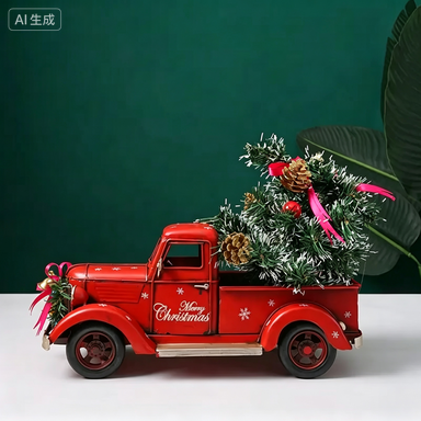 Modèle de camion de Noël rouge - Home Decor Handicraft avis et prix