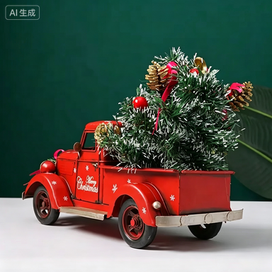 Modèle de camion de Noël rouge - Home Decor Handicraft avis et prix