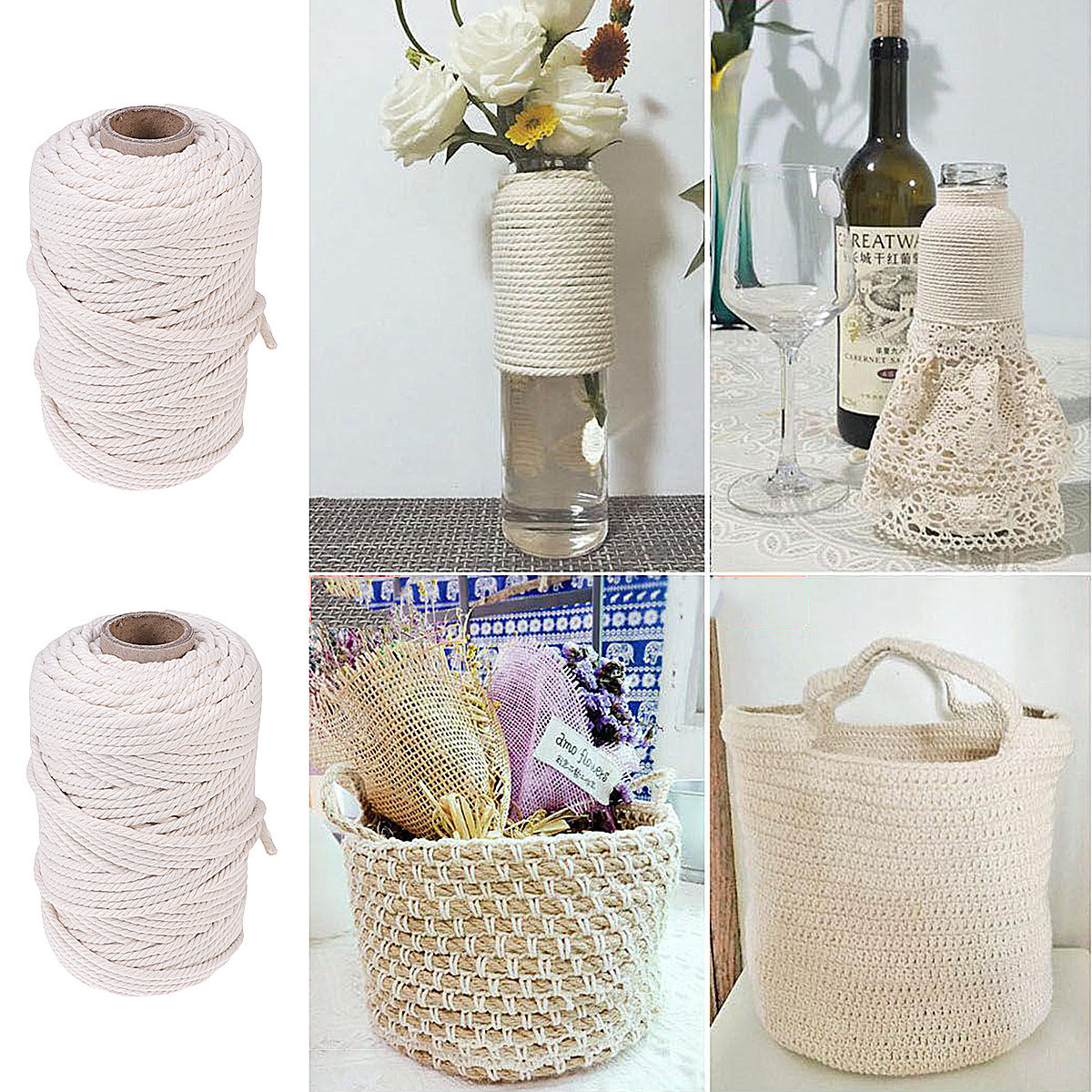 Cordon en coton naturel non bl - Macrame Wall Hanging avis et prix