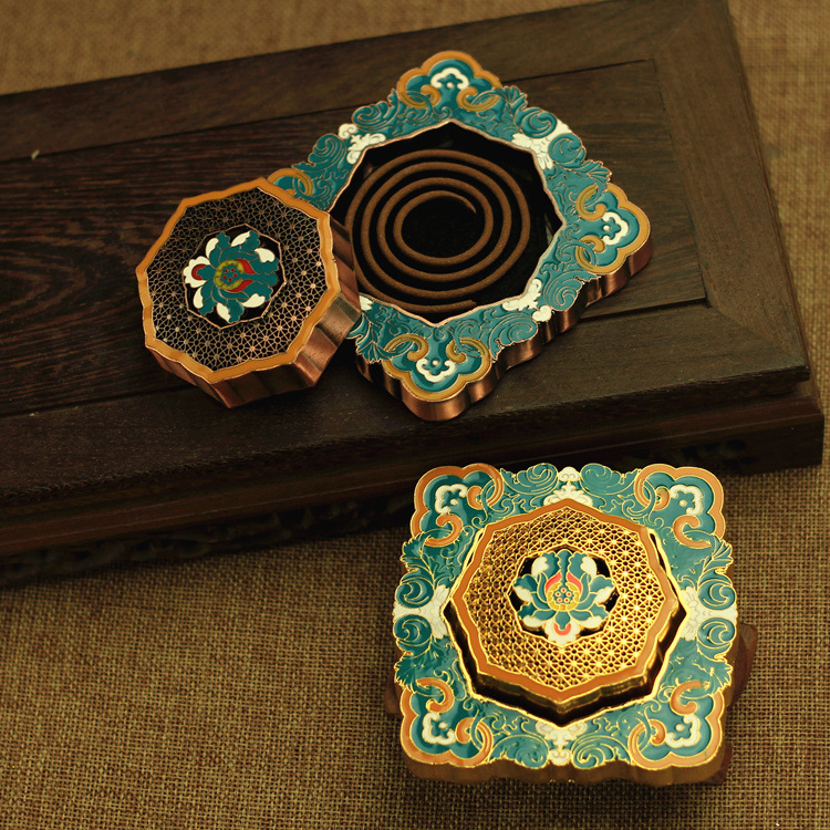 Brûleur d'encens en émail pein - Home Decor Zen Style avis et prix