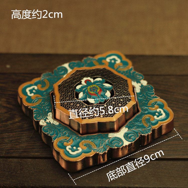 Brûleur d'encens en émail pein - Home Decor Zen Style avis et prix