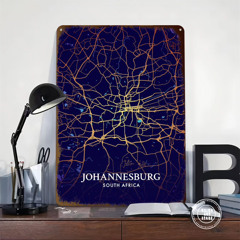 Affiche Carte de la Ville de J - Home Decor Johannesburg avis et prix